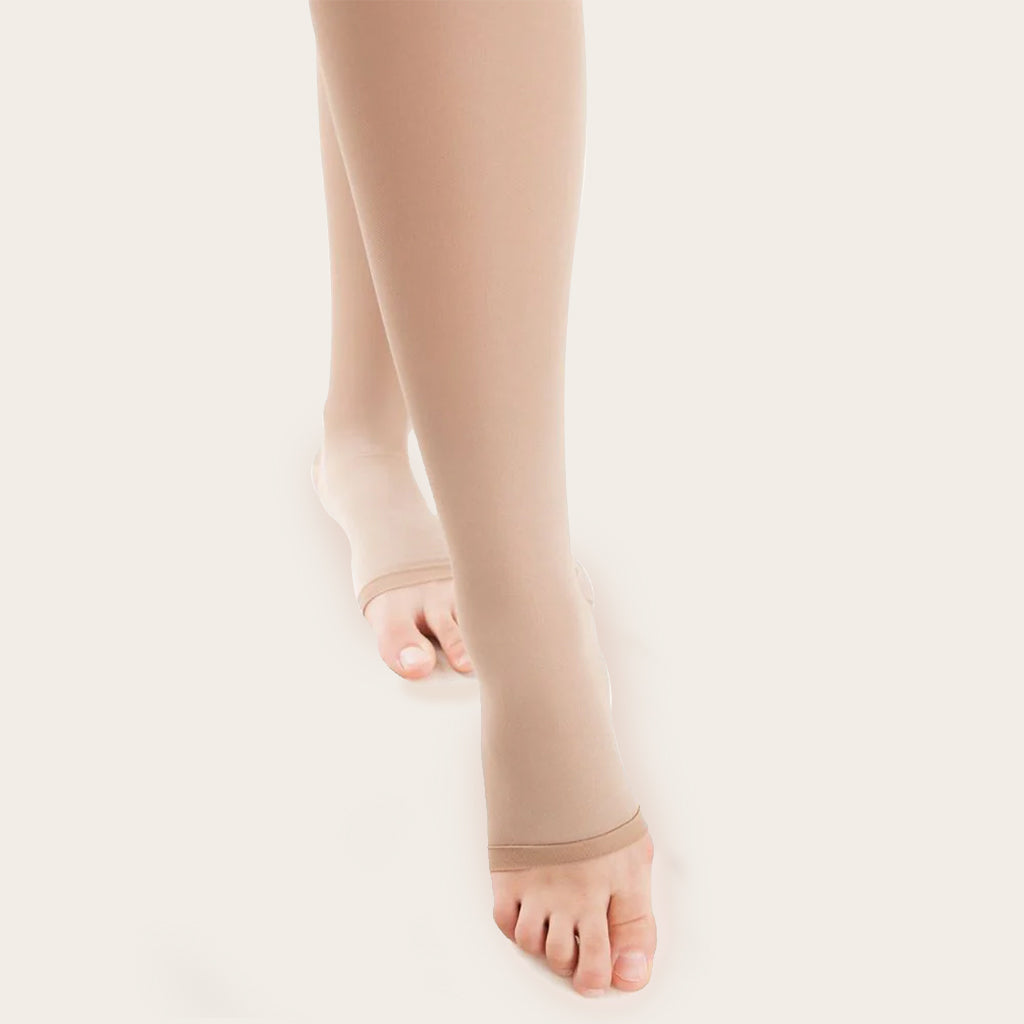 Gabrialla® Microfiber Open Toe Thigh Highs - Graduated Strong Compression Stockings - 25 to 35 mmHG | H-306(O) - Gabrialla