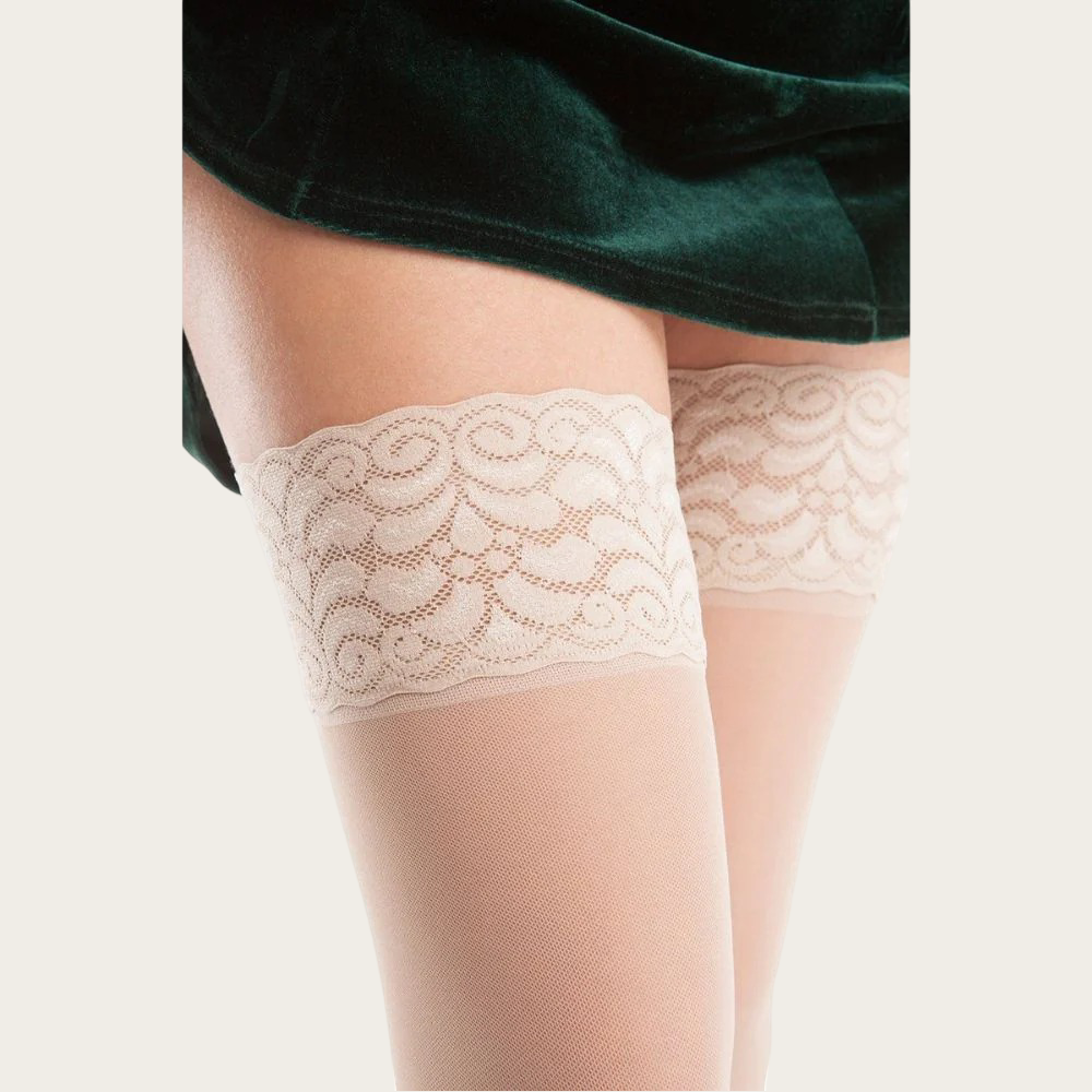 Gabrialla® Sheer Elegance - Graduated Thigh High Compression Stockings: 15-20 mmHg | H-40 - Gabrialla