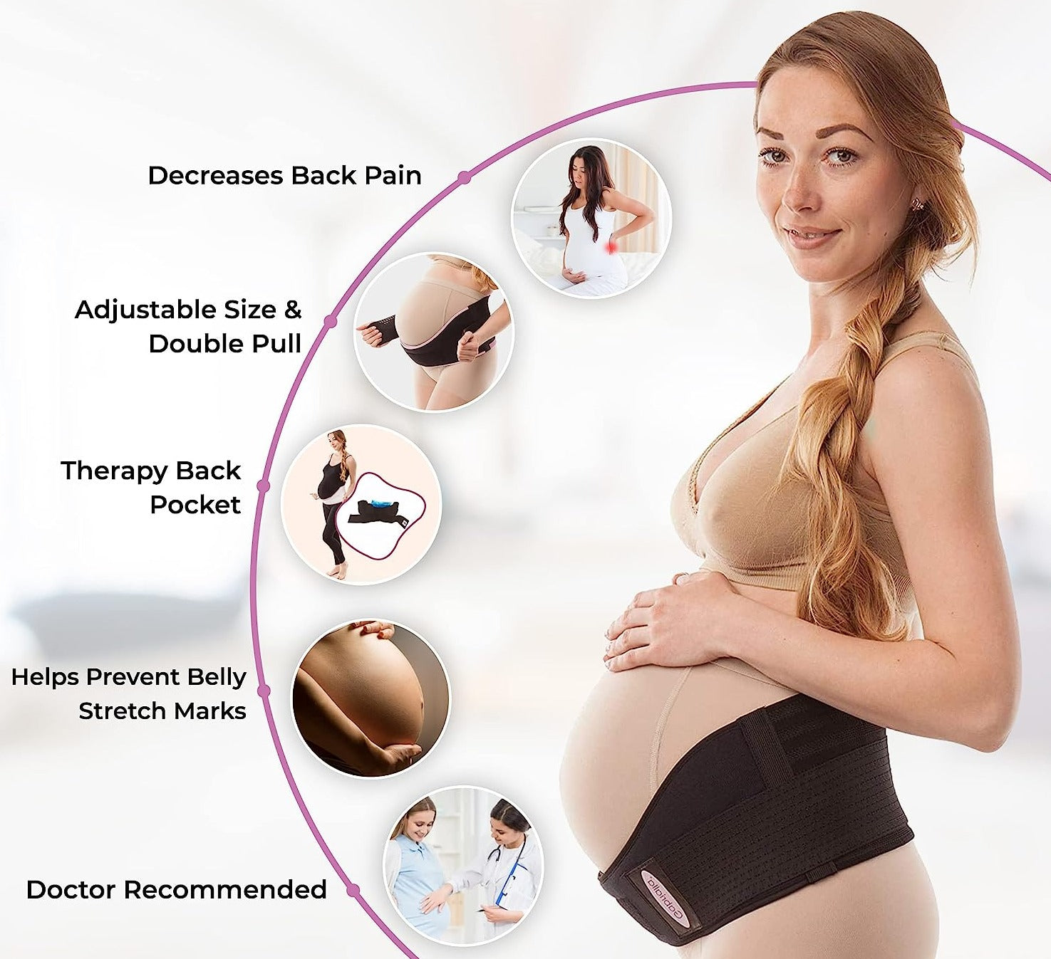 Bump & Back Support Belt | Marena Maternity M / Beige