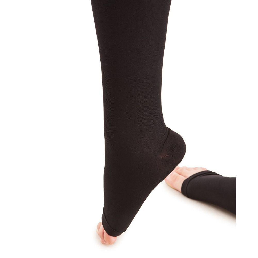 Microfiber Open Toe Knee Highs - Strong Compression 25 to 35 mmHg