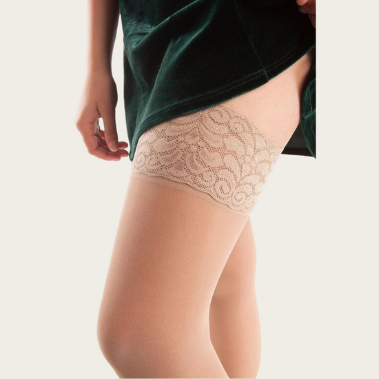 Gabrialla® Sheer Elegance - Graduated Thigh High Compression Stockings: 15-20 mmHg | H-40 - Gabrialla