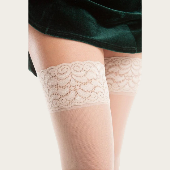 Gabrialla® Sheer Elegance - Graduated Thigh High Compression Stockings: 15-20 mmHg | H-40 - Gabrialla