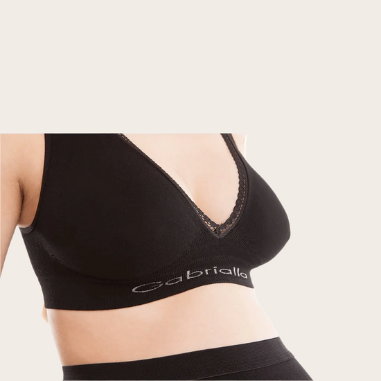 Nursing Sleeping Athletic Bra - Seamless, Milk Protein Fiber (NBM-520) - Gabrialla group-black