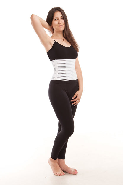 8" Abdominal Binder - Breathable Light Support (AB-208) - Gabrialla group-white