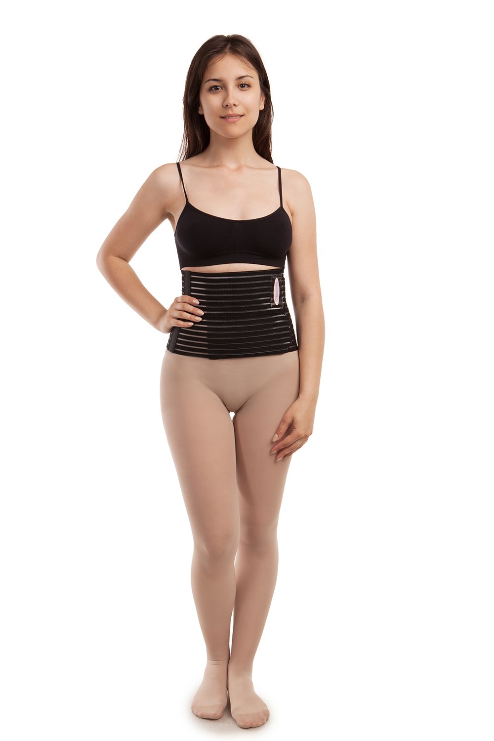 8" Abdominal Binder - Breathable Light Support (AB-208) - Gabrialla group-black