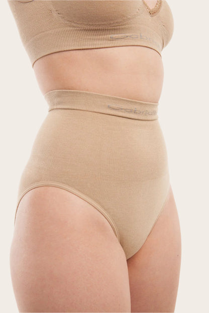 Postpartum Briefs - Seamless, Milk Protein Fiber (PPM-525) - Gabrialla group beige group-beige